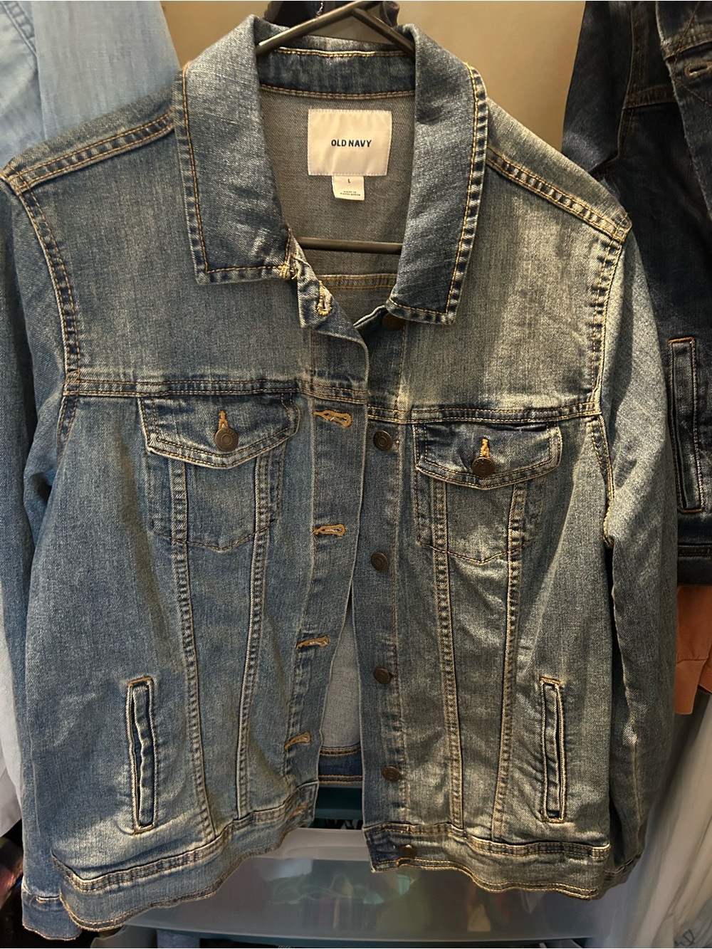 Old Navy Women's Classic Medium Blue Denim Jacket Size L
